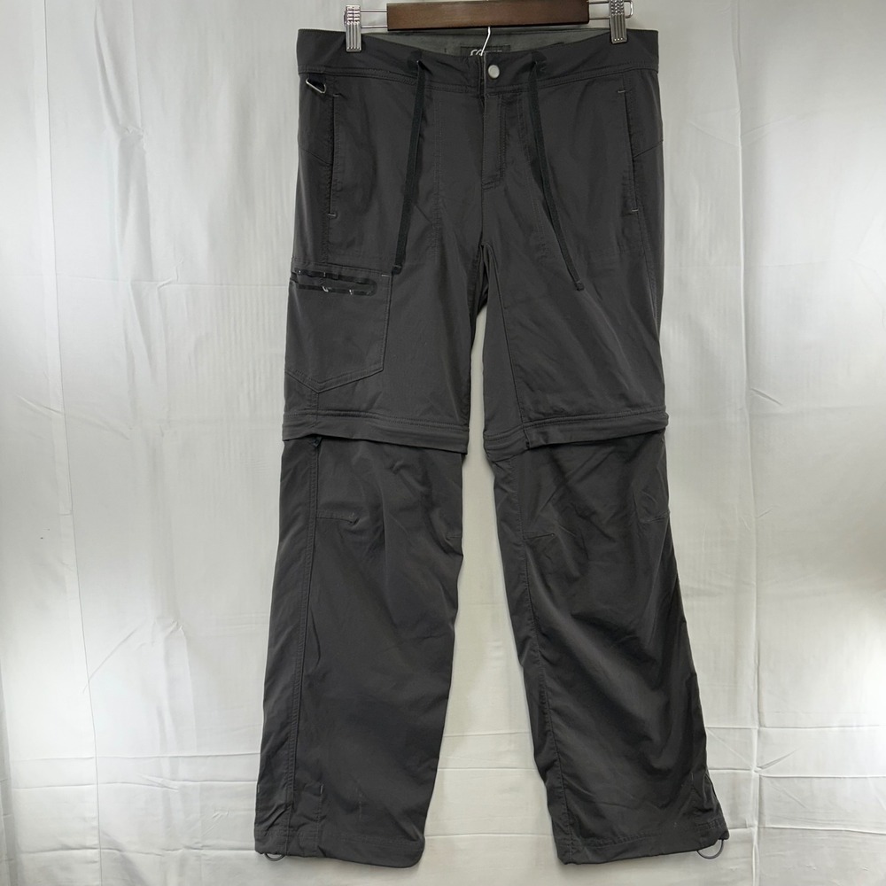 Eddie Bauer Sport Convertible Pants Women 6 Gray Zip Off Hiking Cargo